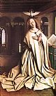 Ghent Canvas Paintings - The Ghent Altarpiece Mary of the Annuncia